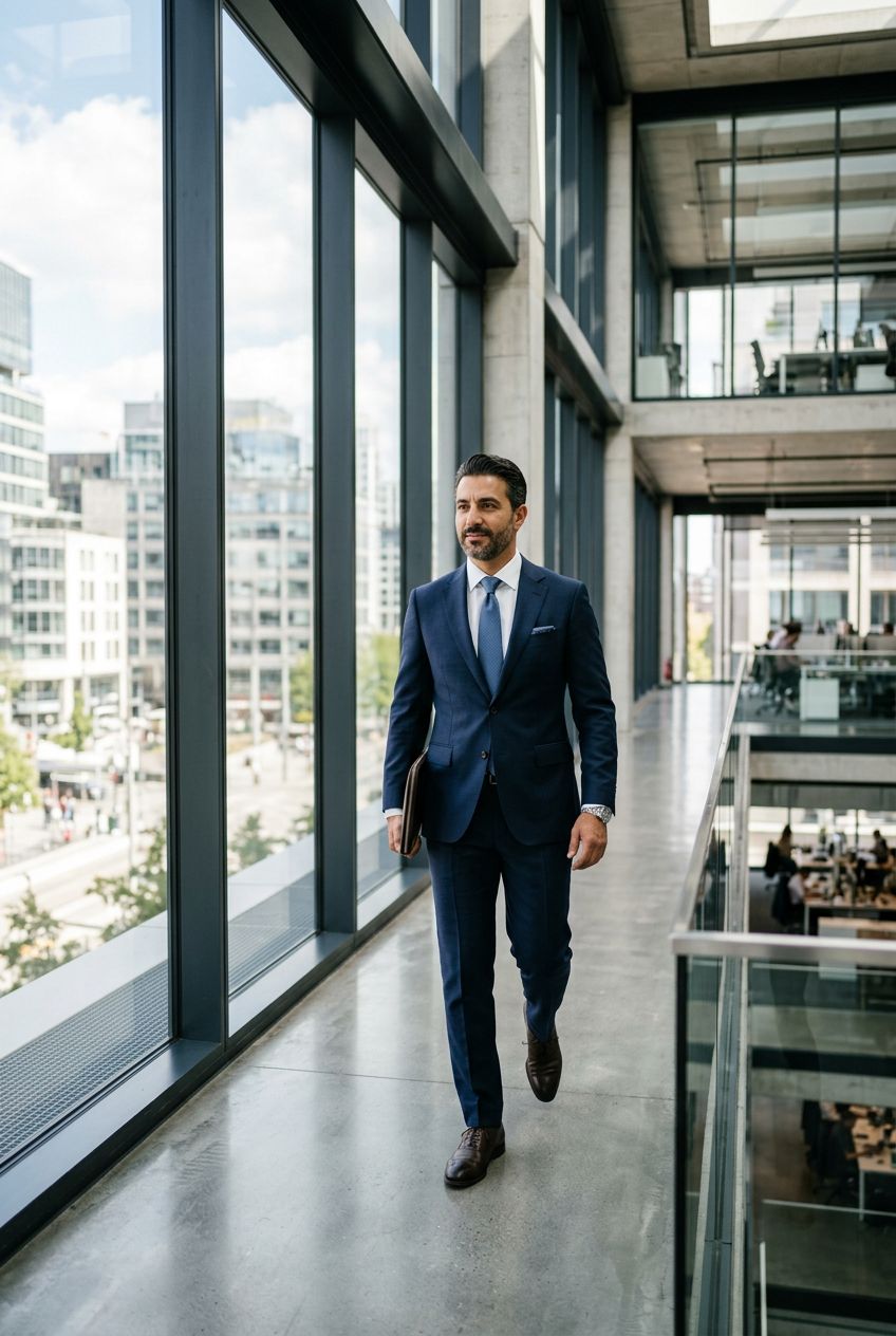 Fahed Bizzari walking through an office
